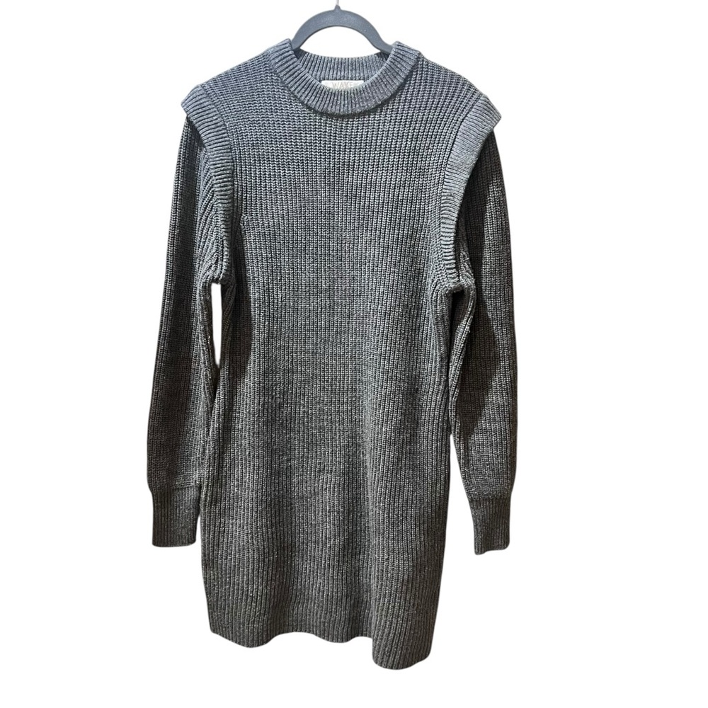 WAYF | Lombard Mock Neck Grayβ Sweater Dress | Medium